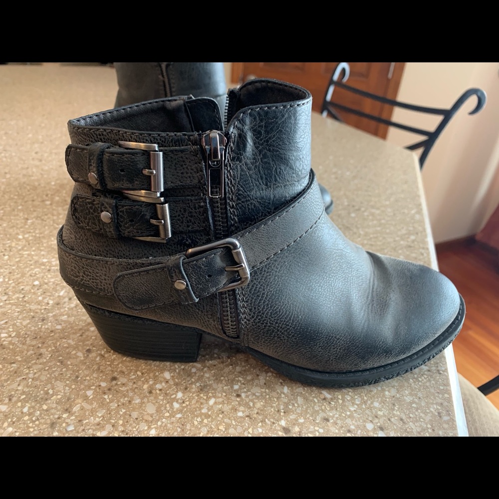 Gray Ankle Boots